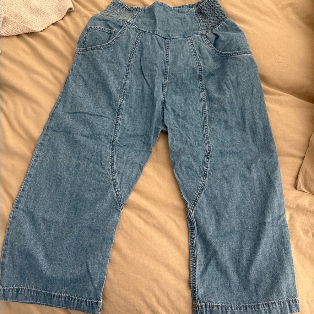 We The Free Blue Wide Leg Pants